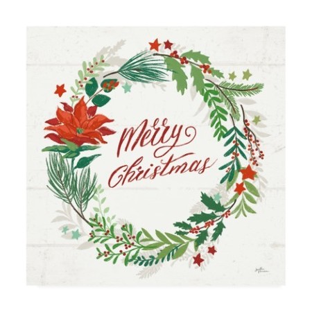 Trademark Fine Art Janelle Penner 'Holiday Joy I Merry Christmas' Canvas Art, 24x24 WAP11921-C2424GG